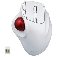 ナカバヤシ スタンダード 無線5ボタン光学式親指トラックボール ホワイト MUS-TRIF175W