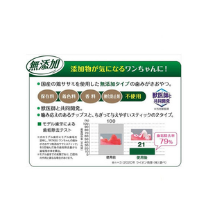 ライオン PETKISS ワンちゃんの歯みがきおやつ 無添加ササミスティック プレーン 35g FCB2755-PFDTWMP-イメージ5