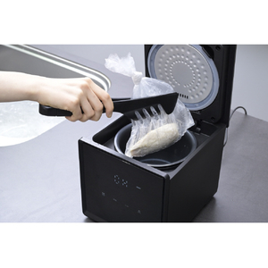 YAMAZEN キューブ型炊飯器 4合 ブラック NEJS-072CM-B-イメージ4