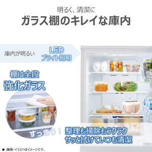東芝 【右開き】160L 冷凍冷蔵庫 エクリュホワイト GR-Y16BP(WS)-イメージ4