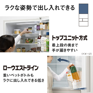 パナソニック 【右開き】468L 5ドア冷蔵庫 マットライトベージュ NR-E47BR3-C-イメージ10