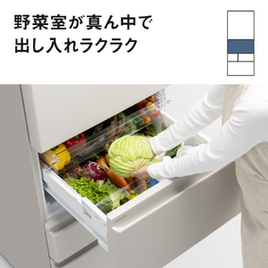 パナソニック 【右開き】468L 5ドア冷蔵庫 マットライトベージュ NR-E47BR3-C-イメージ7