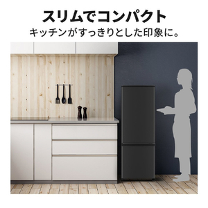 三菱 【右開き】168L 2ドア冷蔵庫 マットサンドブラック MR-P17M-B-イメージ13