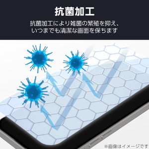 エレコム Google Pixel 10a用フィルム 指紋防止 高透明 ブルーライトカット PM-P261FLBLGN-イメージ5