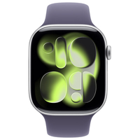 Apple Apple Watch Series 11 シルバーアルミニウムケースとパープルフォグスポーツバンド - S/M MFCP4J/A
