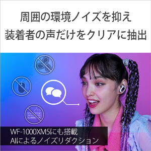 SONY ワイヤレスノイズキャンセリングゲーミングヘッドセット グラス」パープル WF-G700NV-イメージ17