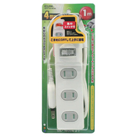 エルパ 扉付タップ 集中スイッチ付(4個口・1m) WBS-T4010BW