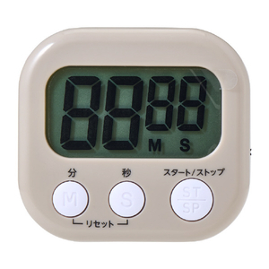 エルパ 大きく見やすいキッチンタイマー アイボリー TIM-01(IV)-イメージ1