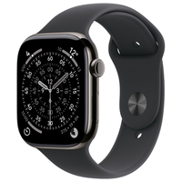 Apple Apple Watch Series 11 スレートチタニウムケースとブラックスポーツバンド - S/M MFD14J/A