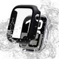 ラスタバナナ Apple Watch series10[42mm]用ガラス+PC一体型 防水ケース ブラック GHB4810AW42