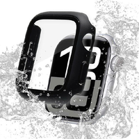 ラスタバナナ Apple Watch series10[42mm]用ガラス+PC一体型 防水ケース ブラック GHB4810AW42