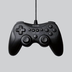 エレコム 有線スタンダードゲームパッド ELECOM GAMING ブラック JC-GP20SBK-イメージ2