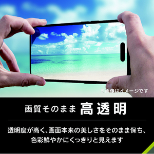 トリニティ iPhone 16/15/15 Pro/14 Pro用[FLEX 3D] 高透明 複合フレームガラス ブラック TR-IP24M-G3-CCBK-イメージ8