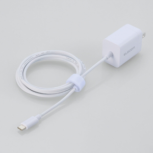 エレコム USB Power Delivery 20W AC充電器(Cケーブル一体型/1．5m) ホワイト MPA-ACCP6920WH-イメージ1