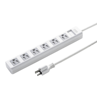 サンワサプライ シャッタータップ(3P・6個口・2．5m) TAP-SH3625MG3P
