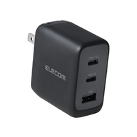 エレコム AdjustCharge搭載 USB Power Delivery 70W AC充電器(C×2+A×1) ブラック ACDC-PD12770BK