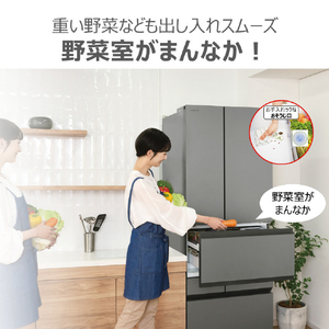 東芝 【フレンチドア】643L 6ドア 冷凍冷蔵庫 VEGETA フロストホワイト GR-A640XFS(TW)-イメージ7