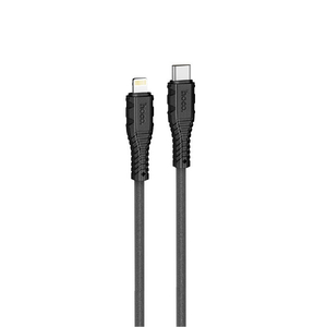JTT hoco X67 nanoシリコンケーブル PD20W Type-C to iOS(1．0m) ブラック X67-NANOSTL-BK-イメージ1