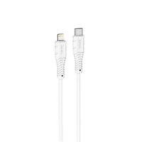JTT hoco X67 nanoシリコンケーブル PD20W Type-C to iOS(1．0m) ホワイト X67-NANOSTL-WH