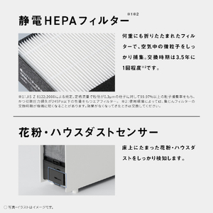 パナソニック 空気清浄機 ホワイト F-PX70C-W-イメージ10