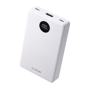 エレコム 半固体モバイルバッテリー(10000mAh/35W) ホワイト DE-C86-10000WH-イメージ1