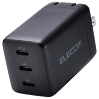 エレコム USB Power Delivery 67W AC充電器(C×3) ブラック ACDC-PD11267BK