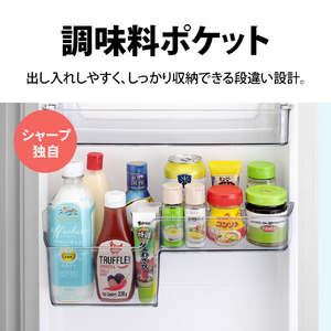 SHARP 【右開き】179L 冷蔵庫 つけかえどっちもドア e angle select フレークマットホワイト SJ-18E5-W-イメージ7