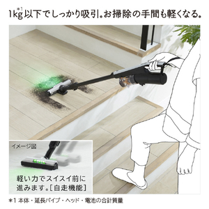 日立 サイクロン式コードレススティッククリーナー すごかるスティック ライトグレー PV-BS1M H-イメージ6