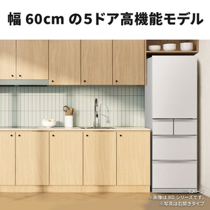 三菱 【左開き】455L 5ドアノンフロン冷蔵庫 BDシリーズ アプリ対応 BDシリーズ フラットリネンホワイト MR-BD46NL-W-イメージ3