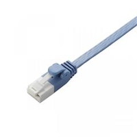 エレコム ツメ折れ防止フラットLANケーブル(Cat6準拠) 0．5m ブルー LD-GFT/BU05