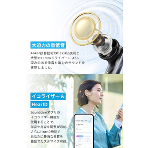 Anker 完全ワイヤレスイヤホン オフホワイト A3955N21-イメージ5