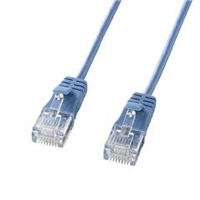 サンワサプライ カテゴリ6準拠極細LANケーブル(15m) ブルー KB-SL6-15BL