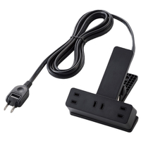 エレコム シャッター雷ガード付クリップタップ(3個口・2．5m) ブラック T-KF03-2325BK