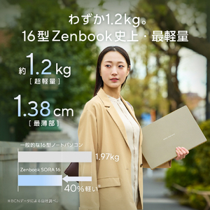ASUS ASUS Zenbook SORA 16 (UX3607OA) ザブリスキーベージュ UX3607OA-GL481BES-イメージ3