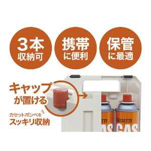 不動技研 カセットボンベ収納ケース グレー F2662ｸﾞﾚ--イメージ9
