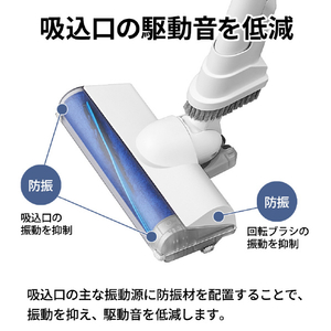 SHARP コードレススティッククリーナー RACTIVE Air ホワイト系 EC-AR50A-W-イメージ9