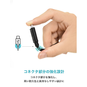 CIO PD 100W Type-C to Type-C ケーブル 1m ブラック CIO-CCPD100W-1-BK-イメージ3