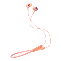 AXES ネックバンド型Bluetoothイヤホン B-FINE オレンジピンク AHBT89OPK