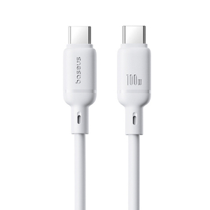 BASEUS Baseus Silky 充電ケーブル USB-C to C 100W 1m ムーンホワイト E0421901-イメージ3
