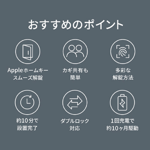 Aqara スマートロック J200スタンダードセット ブラック RL-D01D-イメージ2