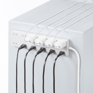 サンワサプライ 電源タップ(2P・12個口・3m) ホワイト TAP-2312-3W-イメージ3
