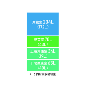 アイリスオーヤマ 【右開き】371L 4ドア冷蔵庫 ホワイト IRSN-37A-W-イメージ19