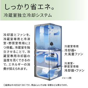 日立 【フレンチドア】617L 6ドア冷凍冷蔵庫 チャコールグレー RHZC62YXH-イメージ13