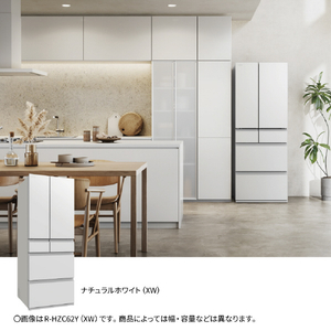 日立 【フレンチドア】540L 6ドア冷凍冷蔵庫 ナチュラルホワイト RHZC54YXW-イメージ4