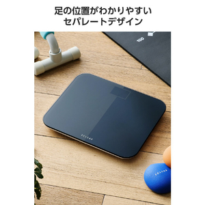 エレコム エクリア 体重計 ブラック HCS-S03BK-イメージ7