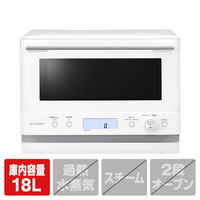 SHARP オーブンレンジ 18L ワイドフラットタイプ PLAINLY ホワイト RE-WF187-W