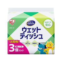 アイリスオーヤマ ペット用ウェットティッシュ 80枚×3個 FC679TB-DPWT-3P