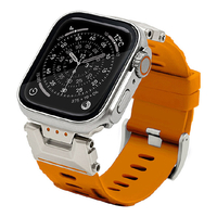 ラスタバナナ Apple Watch 4-11/SE1-3/Ultra1-3 [44/45/46/49mm]用ウルトラスタイルシリコンバンド タイプ2 オレンジ RBLAWUS4409OR