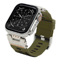 ラスタバナナ Apple Watch 4-11/SE1-3/Ultra1-3 [44/45/46/49mm]用ウルトラスタイルシリコンバンド タイプ2 カーキ RBLAWUS4409KH