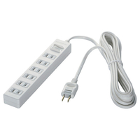 BUFFALO 2ピン式電源タップ 雷サージ防止/集中スイッチ付(6個口・3m) ホワイト BSTAPPS2630WH